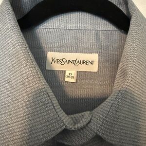 Yves Saint Laurent Men's Elegant Blue Dress Shirt